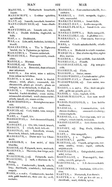 A dictionary of the Gaelic language, in two parts, I. Gaelic and ...