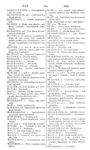 A dictionary of the Gaelic language, in two parts, I. Gaelic and ...