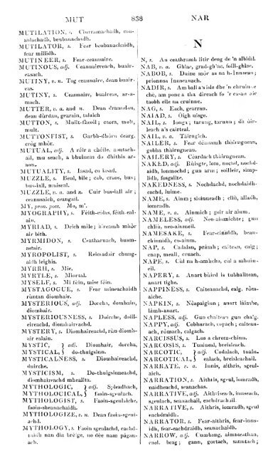 A dictionary of the Gaelic language, in two parts, I. Gaelic and ...