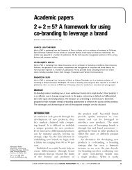 Academic papers 2 + 2 = 5? A framework for using co-branding to ...