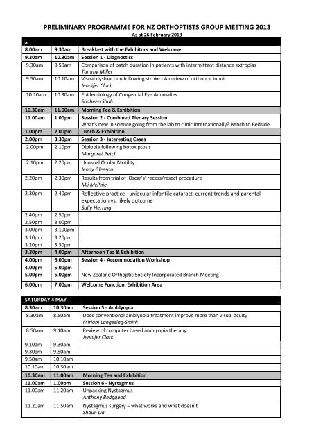 To download the NZ Orthoptists Group Meeting preliminary