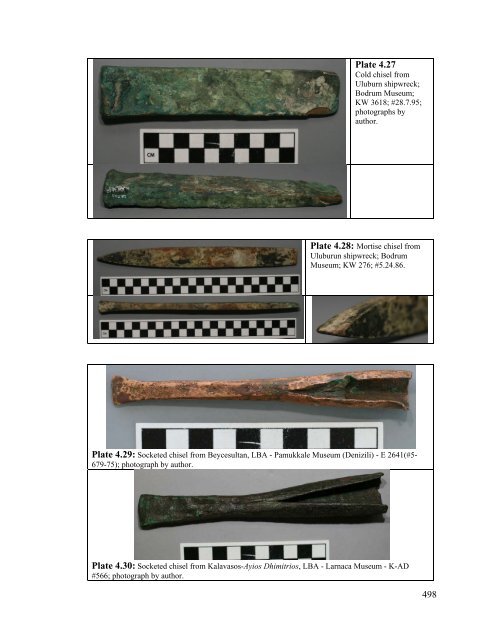 Middle and Late Bronze Age Metal Tools from the Aegean, Eastern ...