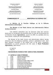 communique n° _________minfopra/sg/ddrhe/sdc - Ministère de la ...