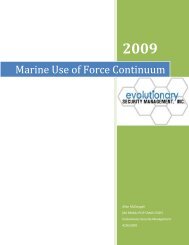 Marine Use of Force Continuum - The Draco Group