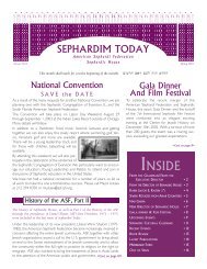 news letter - American Sephardi Federation