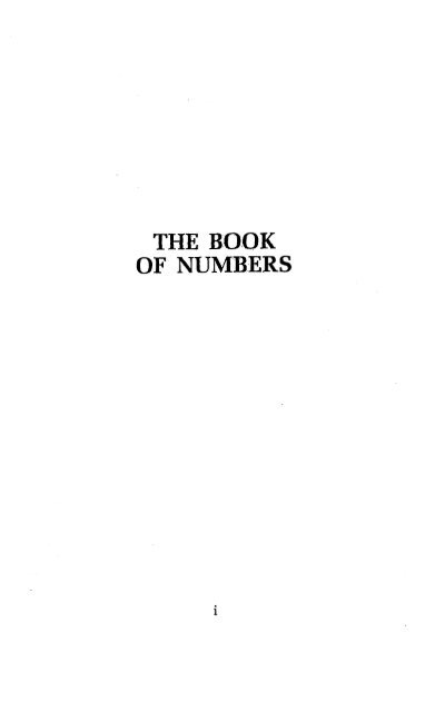 THE BOOK OF NUMBERS - College Press