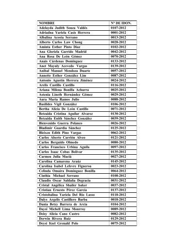 Listado de Contadores Públicos Autorizados