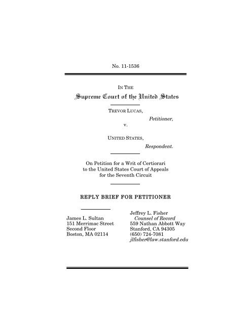 No. 11-1536 Petitioner, v. Respondent. On Petition for a Writ of