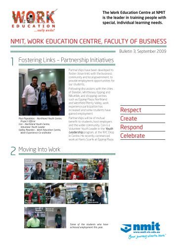 Work Education Newsletter September 2009 - NMIT