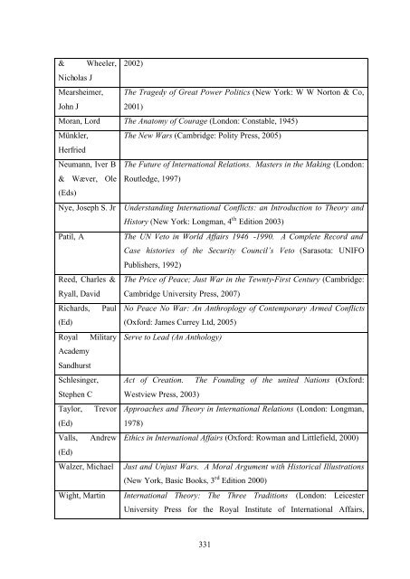 CRANFIELD UNIVERSITY DAREN BOWYER JUST WAR DOCTRINE