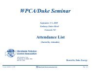 WPCA/Duke Seminar