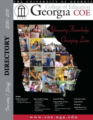 Phone Book 2010 Final.indd - College of Education - University of ...