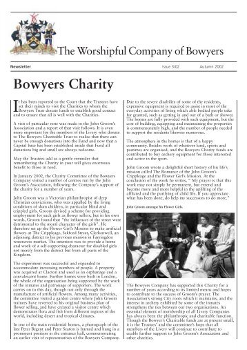 Download pdf version - The Worshipful Company of Bowyers