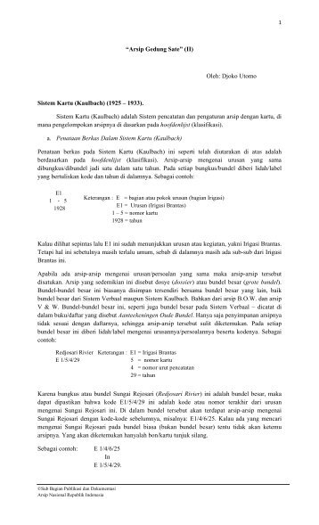 Sistem Kartu - Arsip Nasional Republik Indonesia