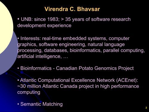 Semantic Matching - University of New Brunswick