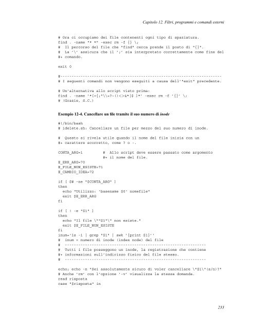 Guida avanzata di scripting Bash - Portale Posta DMI