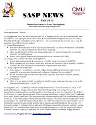 2012 SASP newsletter - Central Michigan University