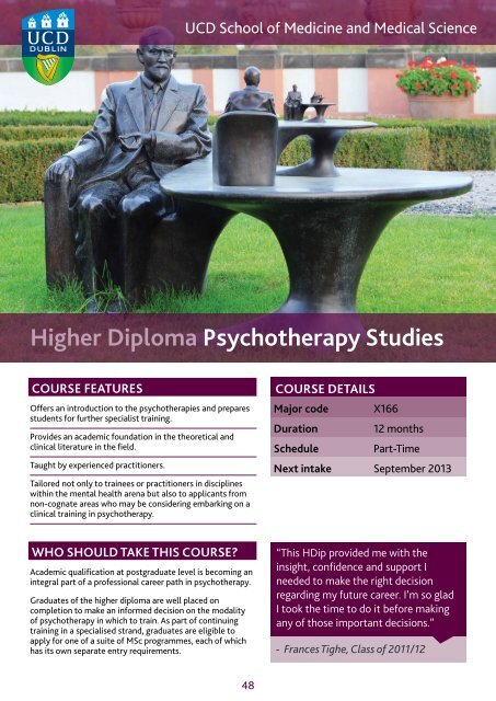 Higher Diploma Psychotherapy Studies