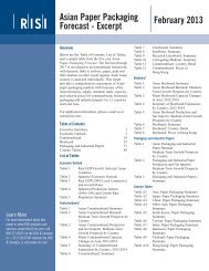 Asian Paper Packaging Forecast - Excerpt February 2013 - RISI