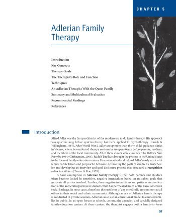 Adlerian Family Therapy - McAbee Adlerian Psychology Society