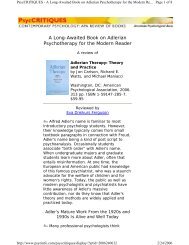 A Long-Awaited Book on Adlerian Psychotherapy for the Modern ...