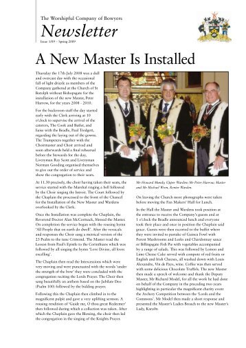 Newsletter - The Worshipful Company of Bowyers