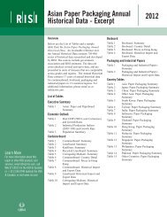 Asian Paper Packaging Annual Historical Data - Excerpt 2012 - RISI