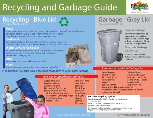 Recycling and Garbage Guide - City of Kamloops