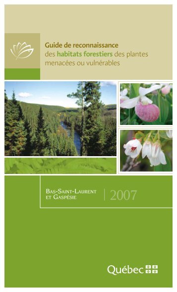 Guide de reconnaissance des habitats forestiers des plantes ...