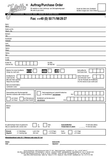 Purchase Order Form 2012/2013 Download - Jelitto Staudensamen