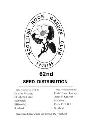 DISTRIBUTION SEED - the Scottish Rock Garden Club