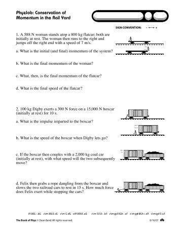 Worksheets Momentum Worksheet Answer Key conservation of momentum worksheet key intrepidpath answers