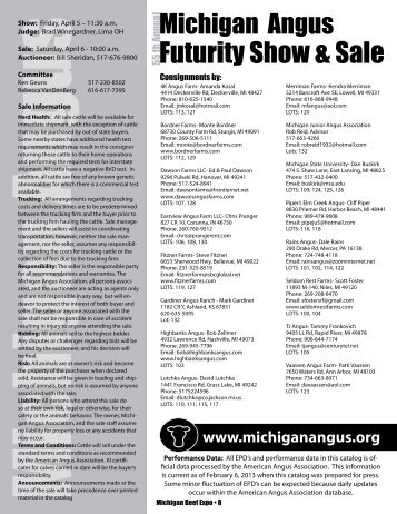 Angus Catalog - Michigan Cattlemen Association