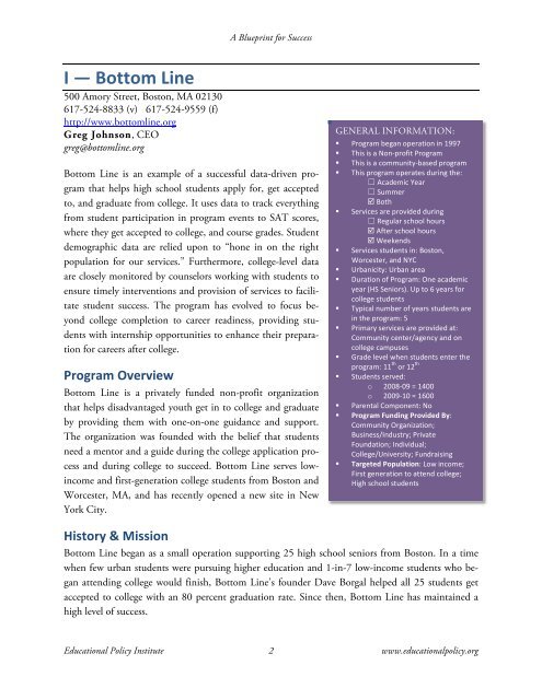 A BluePrint for Success: Case Studies of Successful - Educational ...