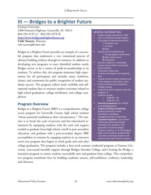A BluePrint for Success: Case Studies of Successful - Educational ...