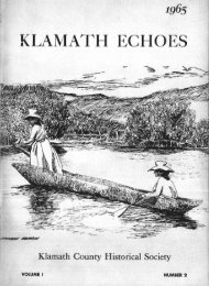 KLAMATH ECHOES