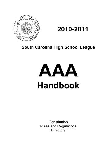 Handbook - South Carolina High School League