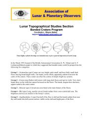 Master List of Banded Craters - ALPO Lunar Program