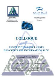 Les principales clauses des contrats internationaux