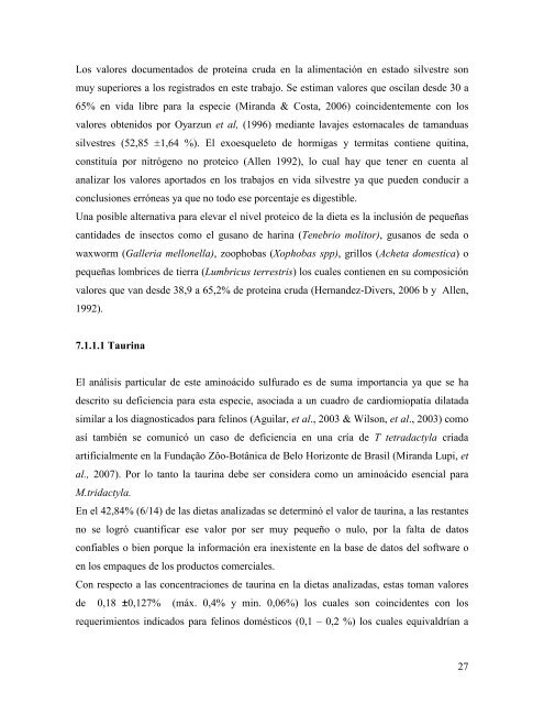 Formulación y evaluación de dietas de osos hormigueros gigantes ...