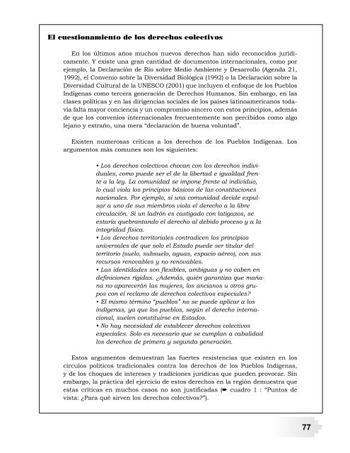 Derechos Indígenas Derechos Indígenas - Fondo Indígena