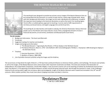 THE BOSTON MASSACRE IN IMAGES - Bostonian Society