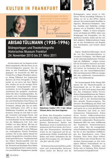 Bildreportagen und Theaterfotografie: Abisag Tüllmann - Senioren ...