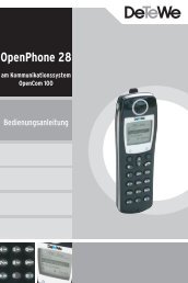 Bedienungsanleitung - OpenPhone 28 - am Kommunikationssystem