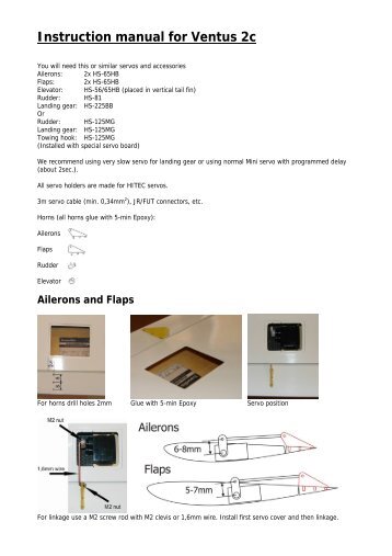 Instruction manual for Ventus 2c - Model Flight