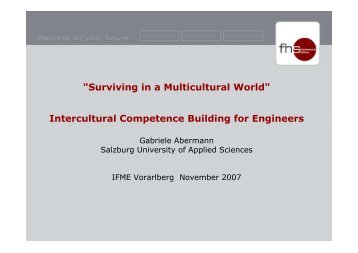 "Surviving in a Multicultural World" Intercultural Competence ...