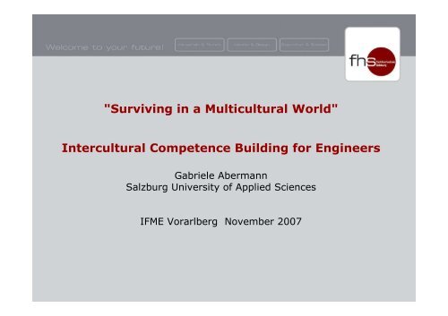 "Surviving in a Multicultural World" Intercultural Competence ...