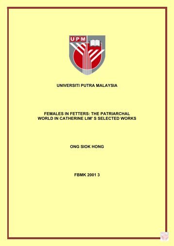 s selected works ong siok hong fbmk 2001 3 - Universiti Putra ...