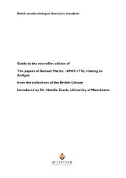 The papers of Samuel Martin, 1694/5-1776, relating to ... - Microform
