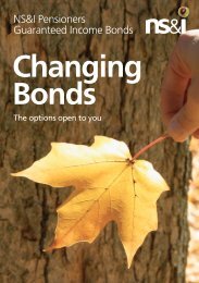 Changing Bonds - National Savings and Investments